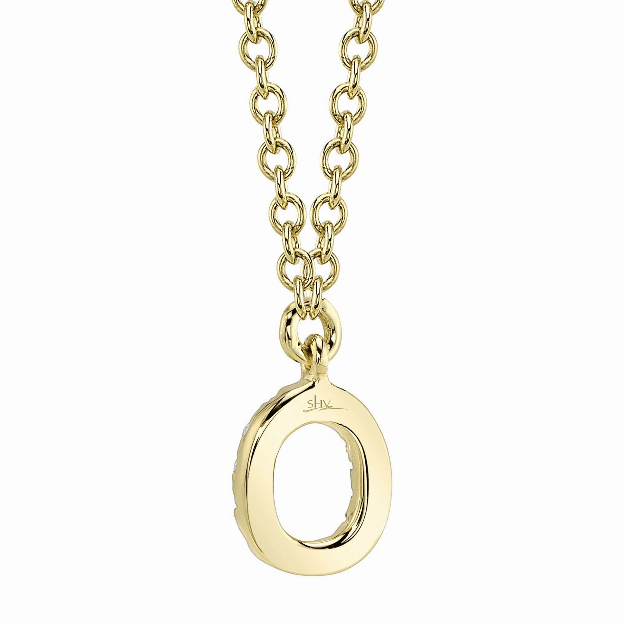 Shy Creation 0.05Ct Diamond Necklace - Initial O SC55007904-O