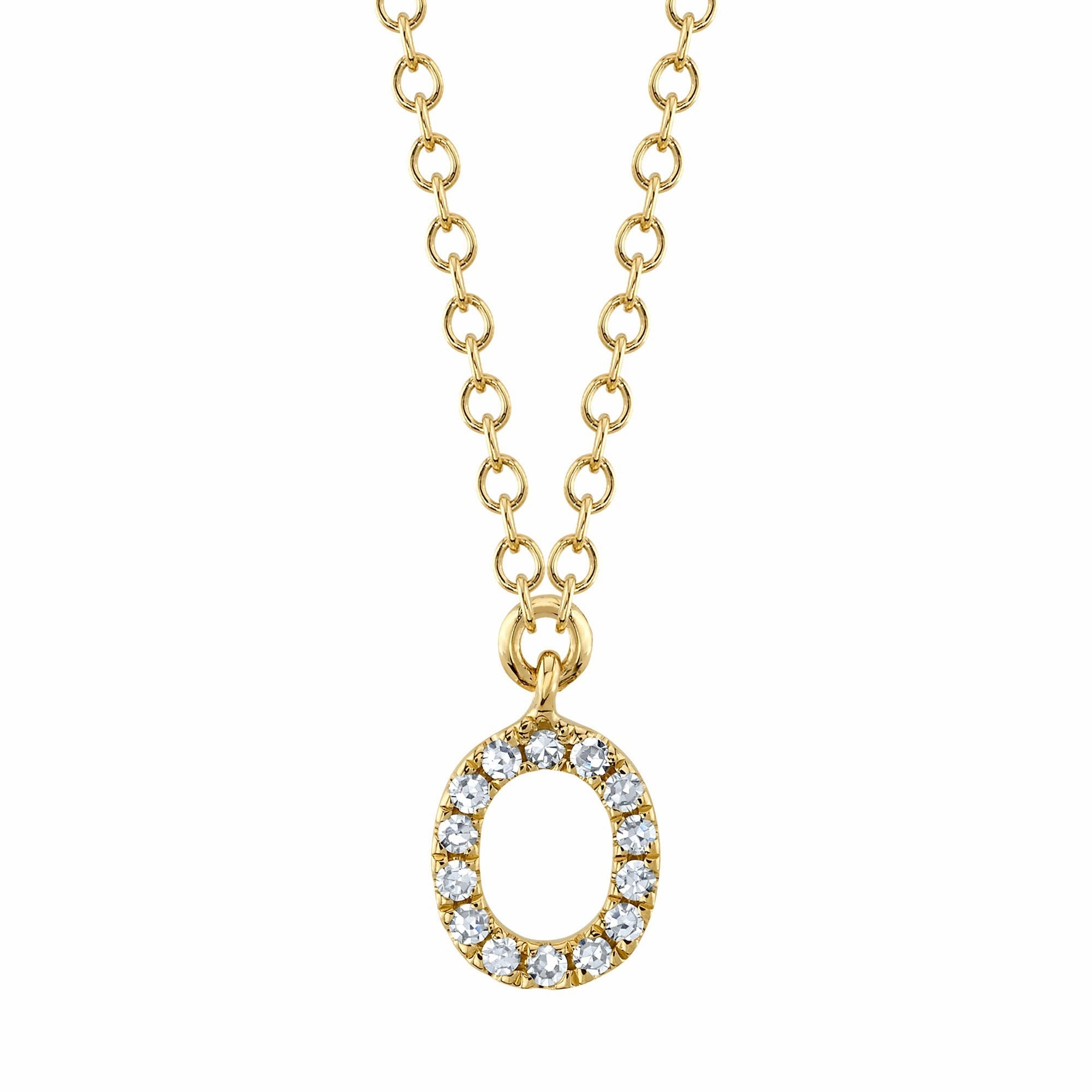 Shy Creation 0.05Ct Diamond Necklace - Initial O SC55007904-O