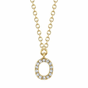 Shy Creation 0.05Ct Diamond Necklace - Initial O SC55007904-O