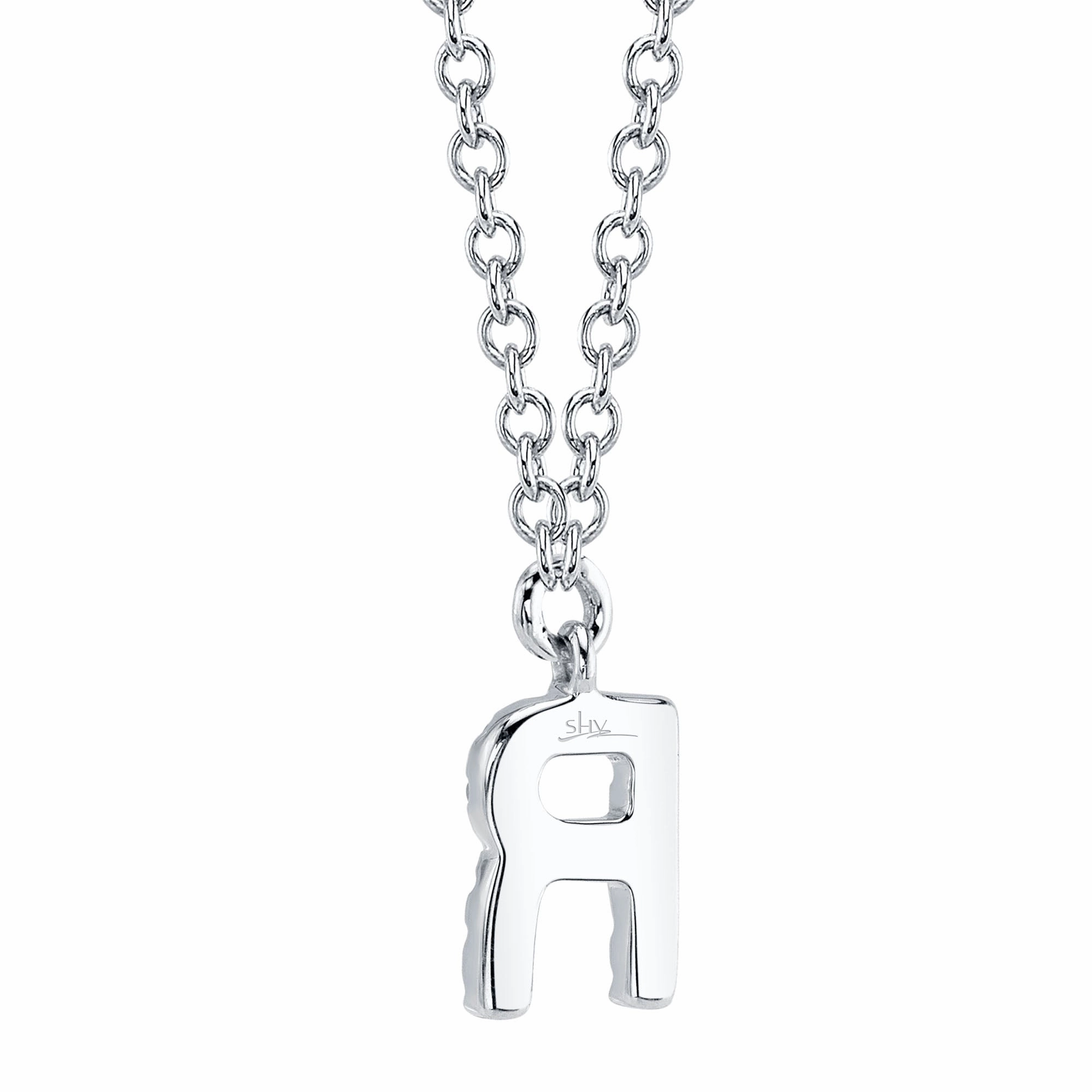 Shy Creation 0.05Ct Diamond Necklace - Initial R SC55007903-R