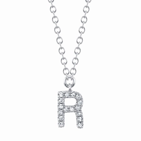 Shy Creation 0.05Ct Diamond Necklace - Initial R SC55007903-R