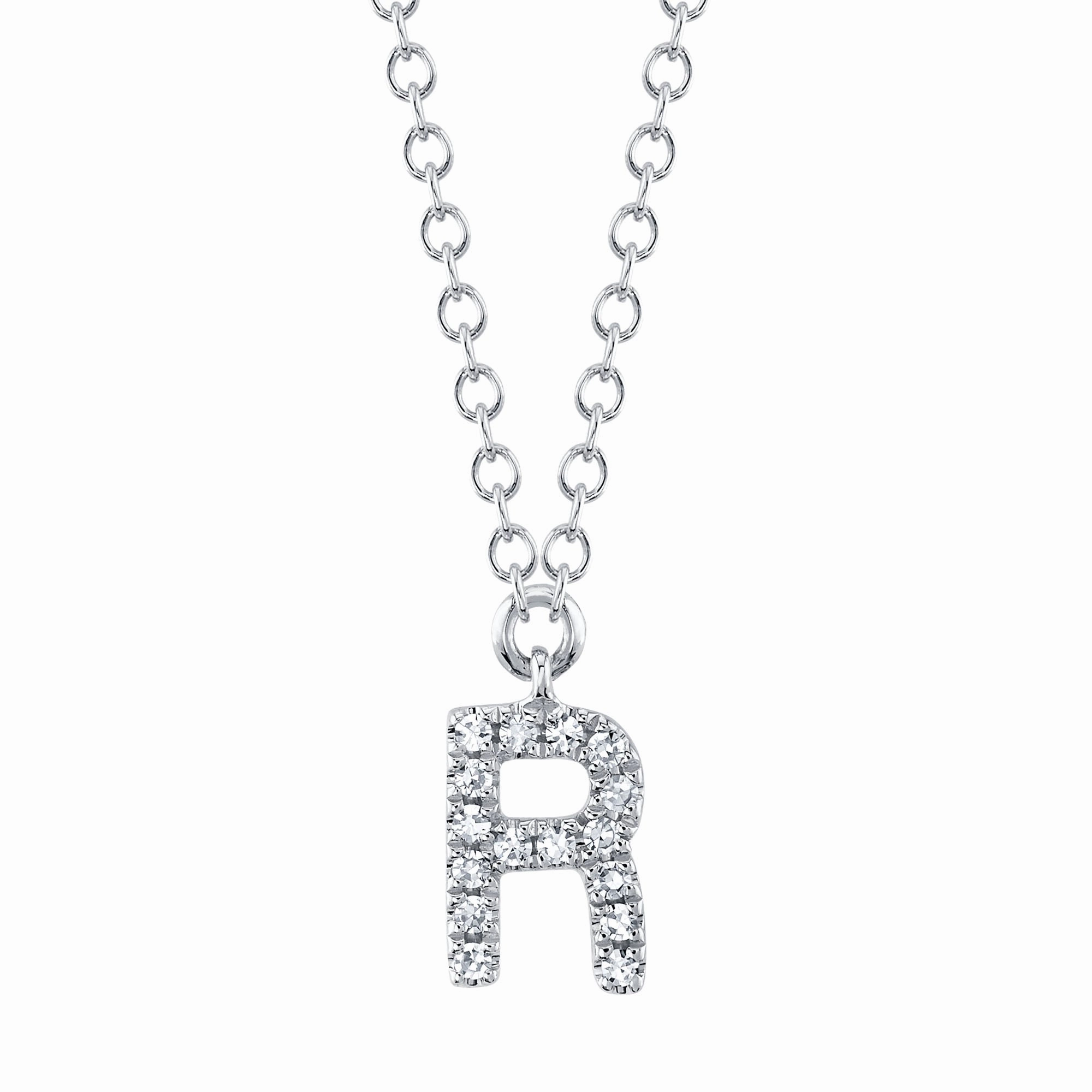 Shy Creation 0.05Ct Diamond Necklace - Initial R SC55007903-R