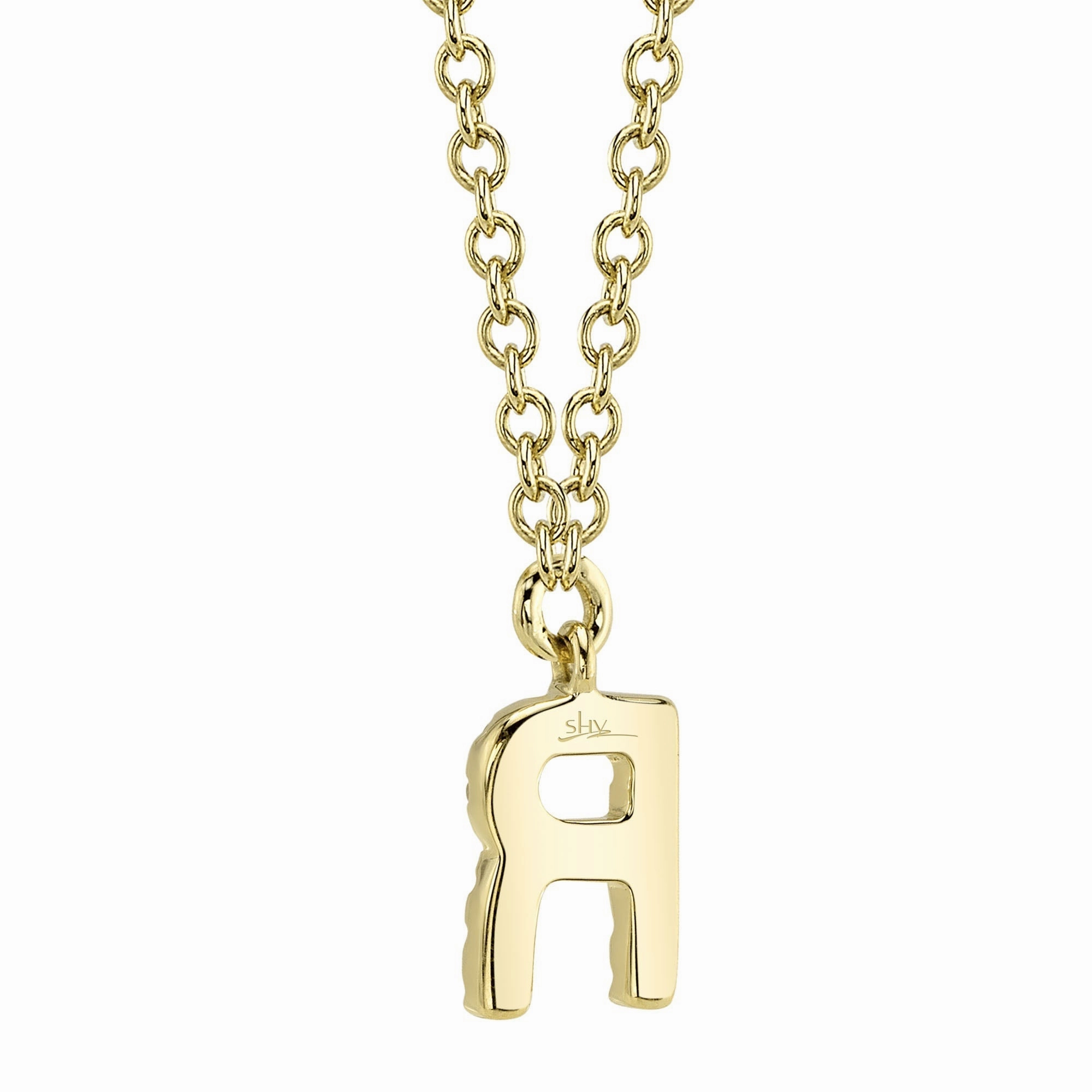 Shy Creation 0.05Ct Diamond Necklace - Initial R SC55007904-R
