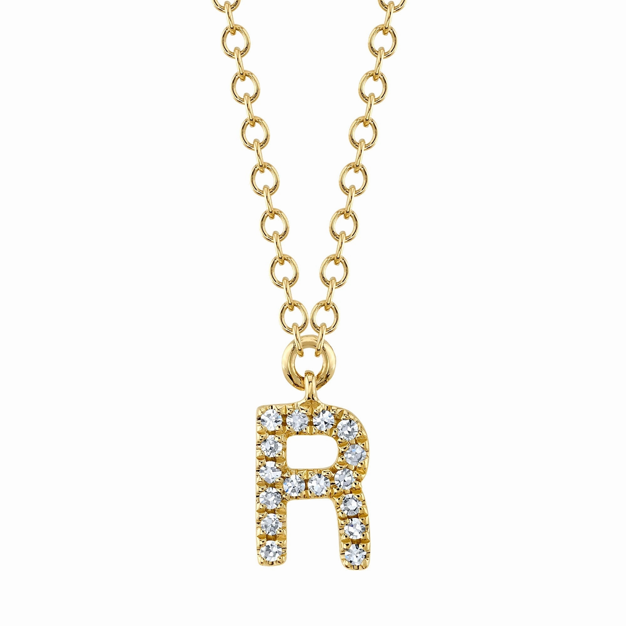 Shy Creation 0.05Ct Diamond Necklace - Initial R SC55007904-R