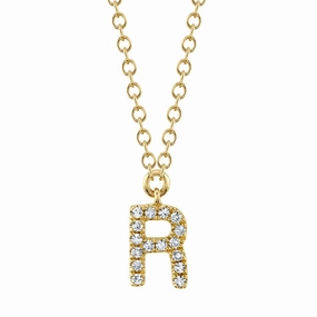 Shy Creation 0.05Ct Diamond Necklace - Initial R SC55007904-R