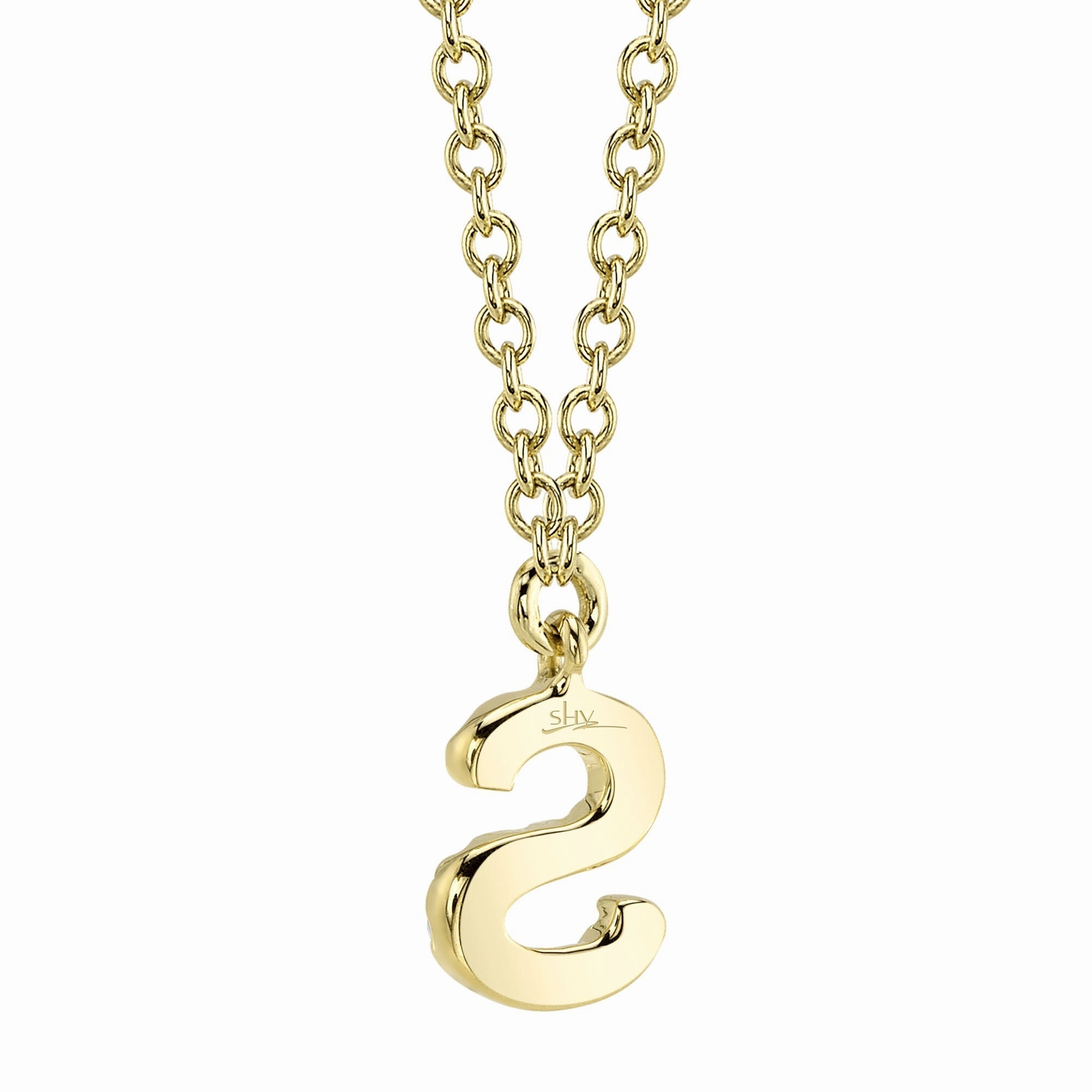 Shy Creation 0.05Ct Diamond Necklace - Initial S SC55007904-S