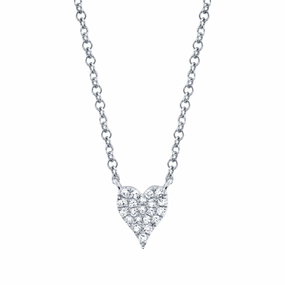 Shy Creation 0.05Ct Diamond Pave Heart Necklace SC55006732