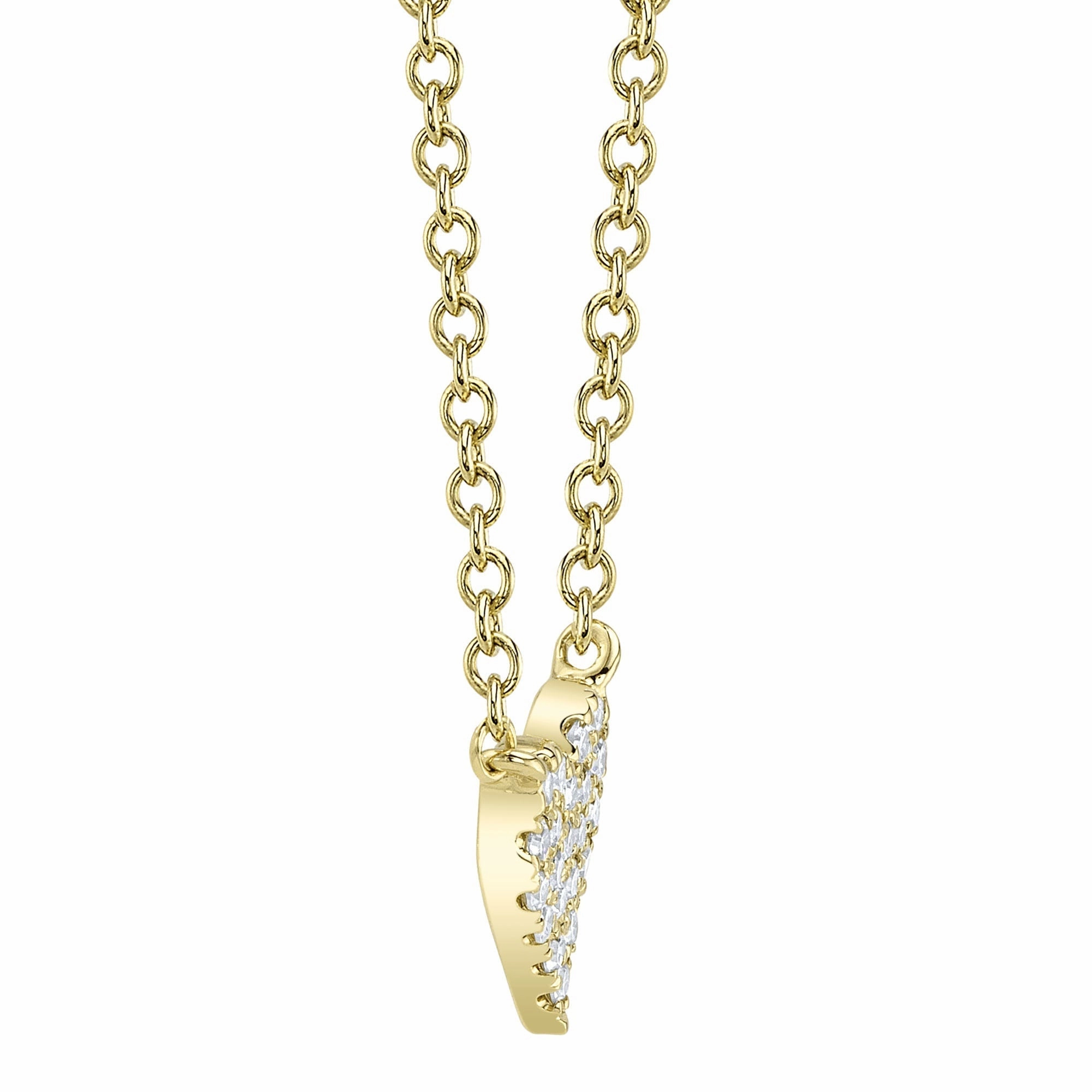 Shy Creation 0.05Ct Diamond Pave Heart Necklace SC55006733