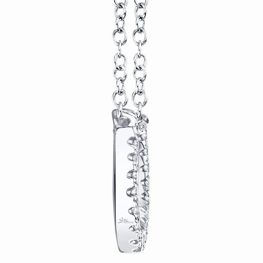 Shy Creation 0.06Ct Diamond Horseshoe Necklace SC55002923