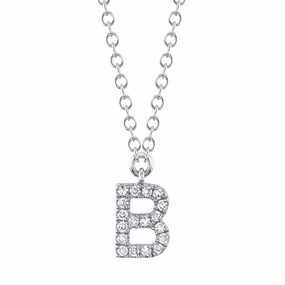 Shy Creation 0.06Ct Diamond Necklace - Initial B SC55007903-B