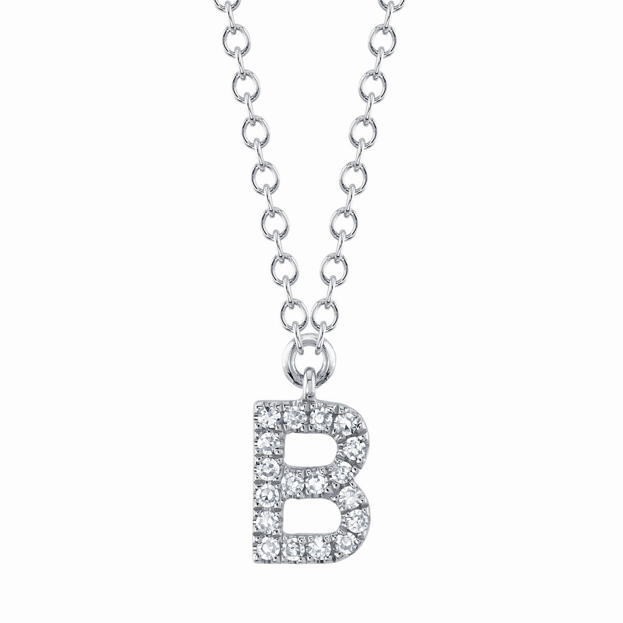 Shy Creation 0.06Ct Diamond Necklace - Initial B SC55007903-B