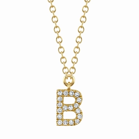 Shy Creation 0.06Ct Diamond Necklace - Initial B SC55007904-B