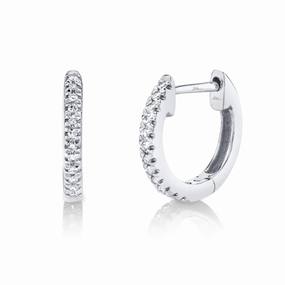 Shy Creation 0.07Ct Diamond Huggie Earring SC22003982