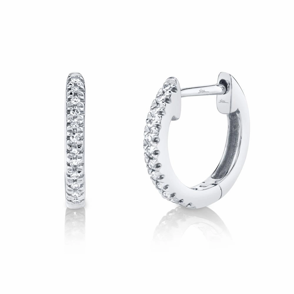 Shy Creation 0.07Ct Diamond Huggie Earring SC22003982