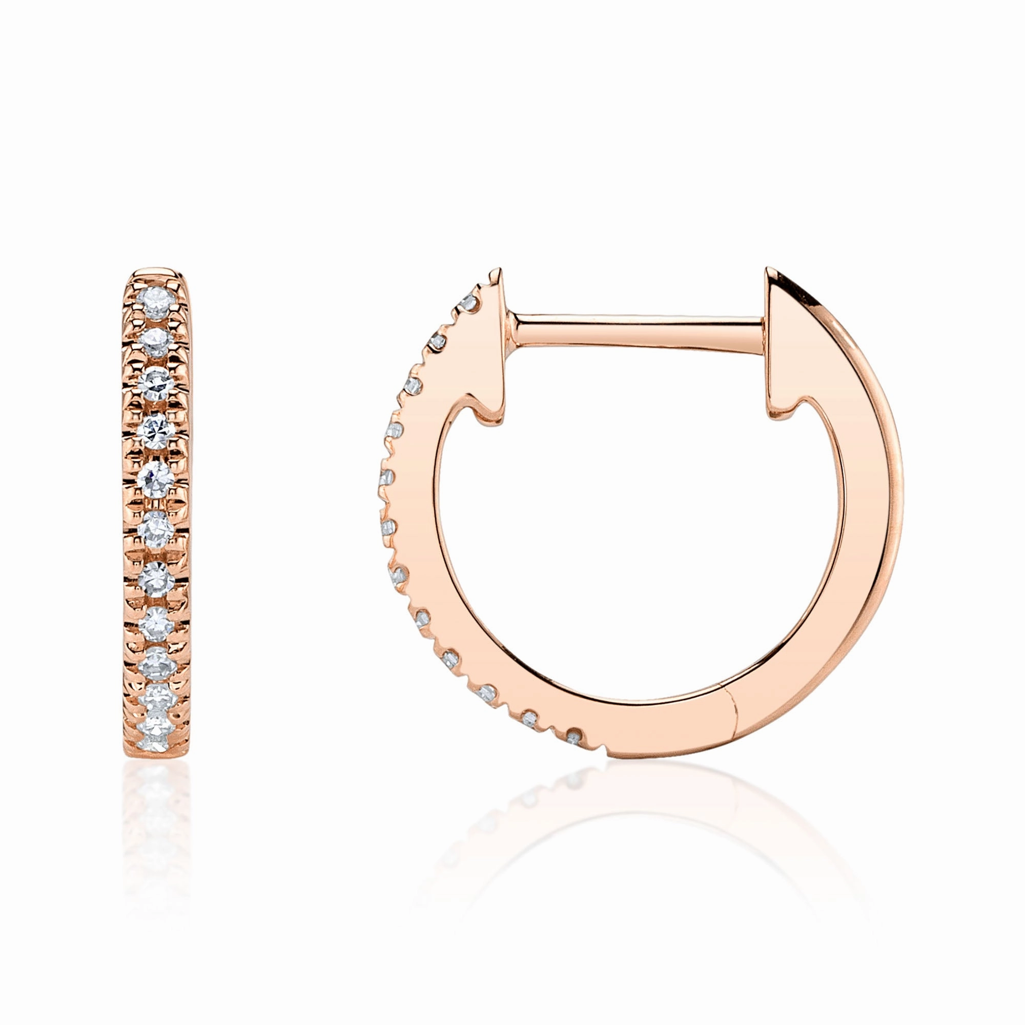 Shy Creation 0.07Ct Diamond Huggie Earring SC22004024