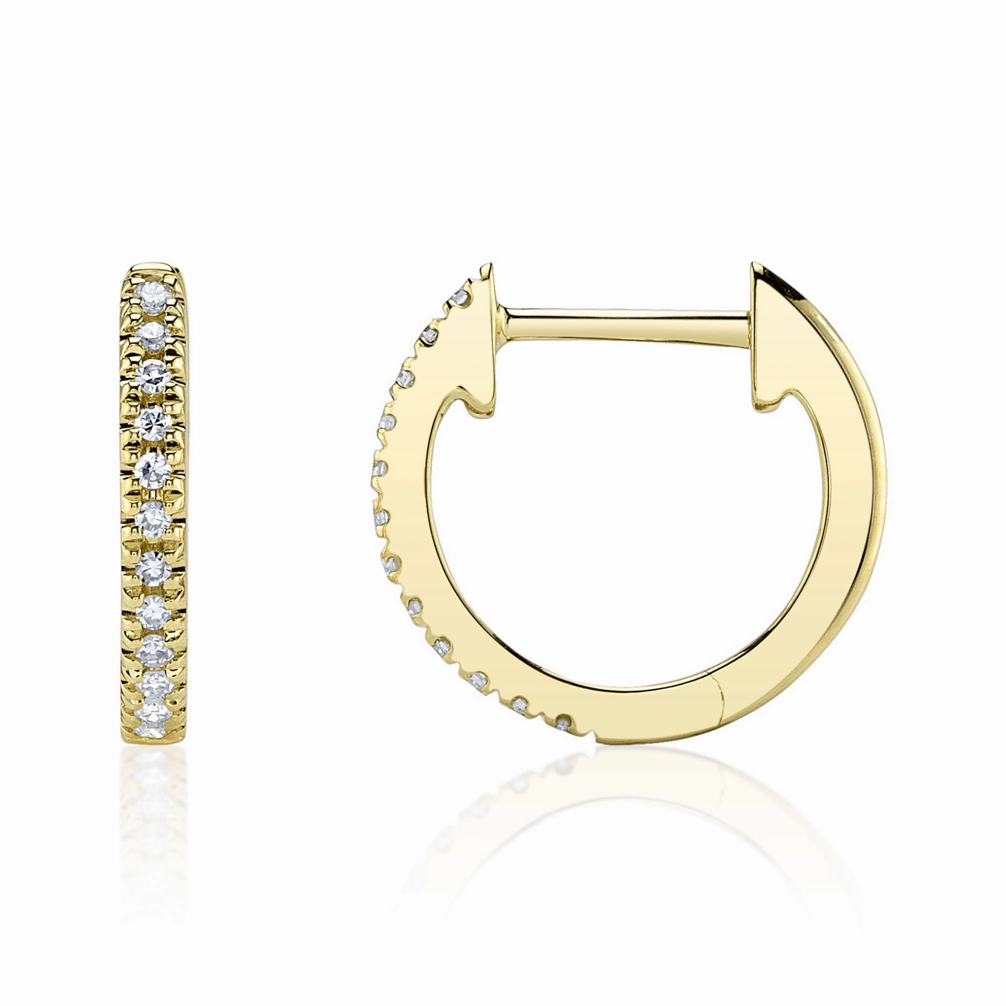 Shy Creation 0.07Ct Diamond Huggie Earring SC22004026