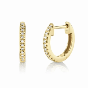 Shy Creation 0.07Ct Diamond Huggie Earring SC22004026