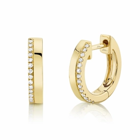 Shy Creation 0.08Ct Diamond Huggie Earring SC55006225