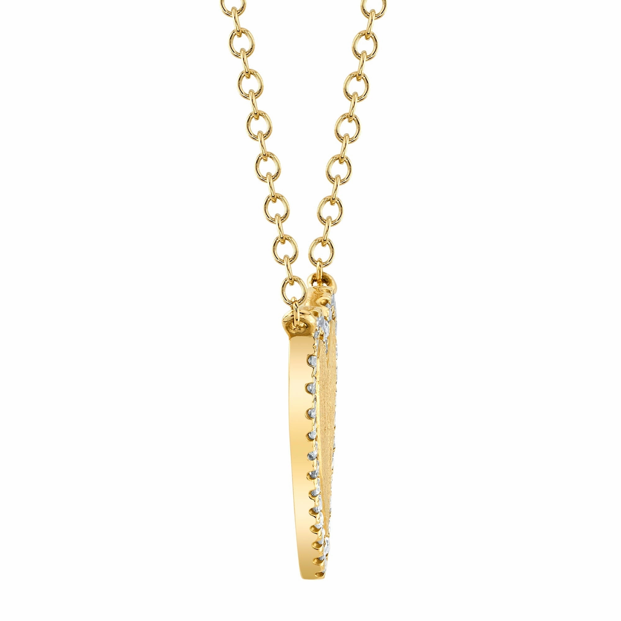 Shy Creation 0.09Ct Diamond Heart Matte Necklace SC55007071