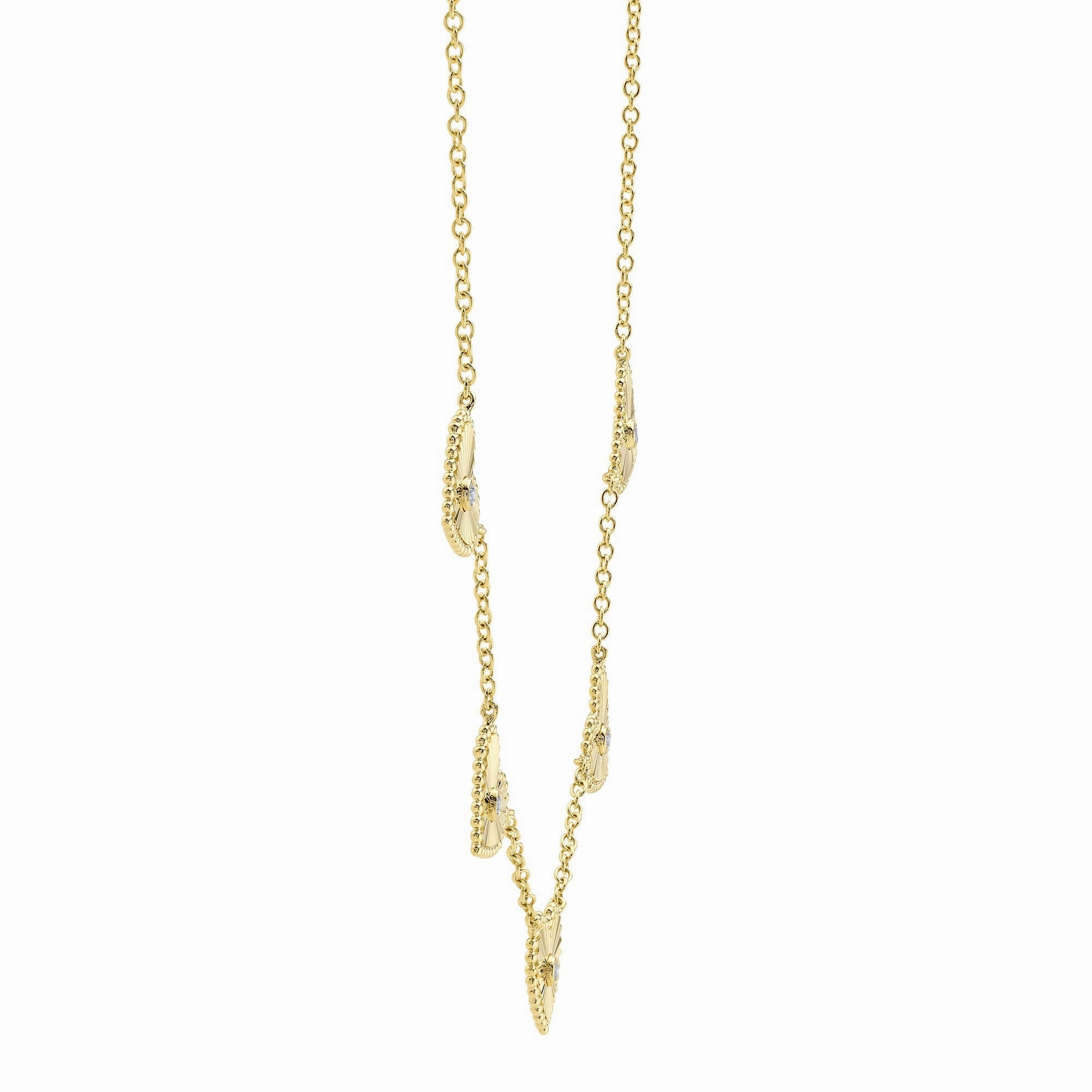 Shy Creation 0.09Ct Diamond Ribbed Bezel Heart Necklace SC55026090