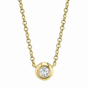 Shy Creation 0.10Ct Diamond Bezel Necklace SC55012538