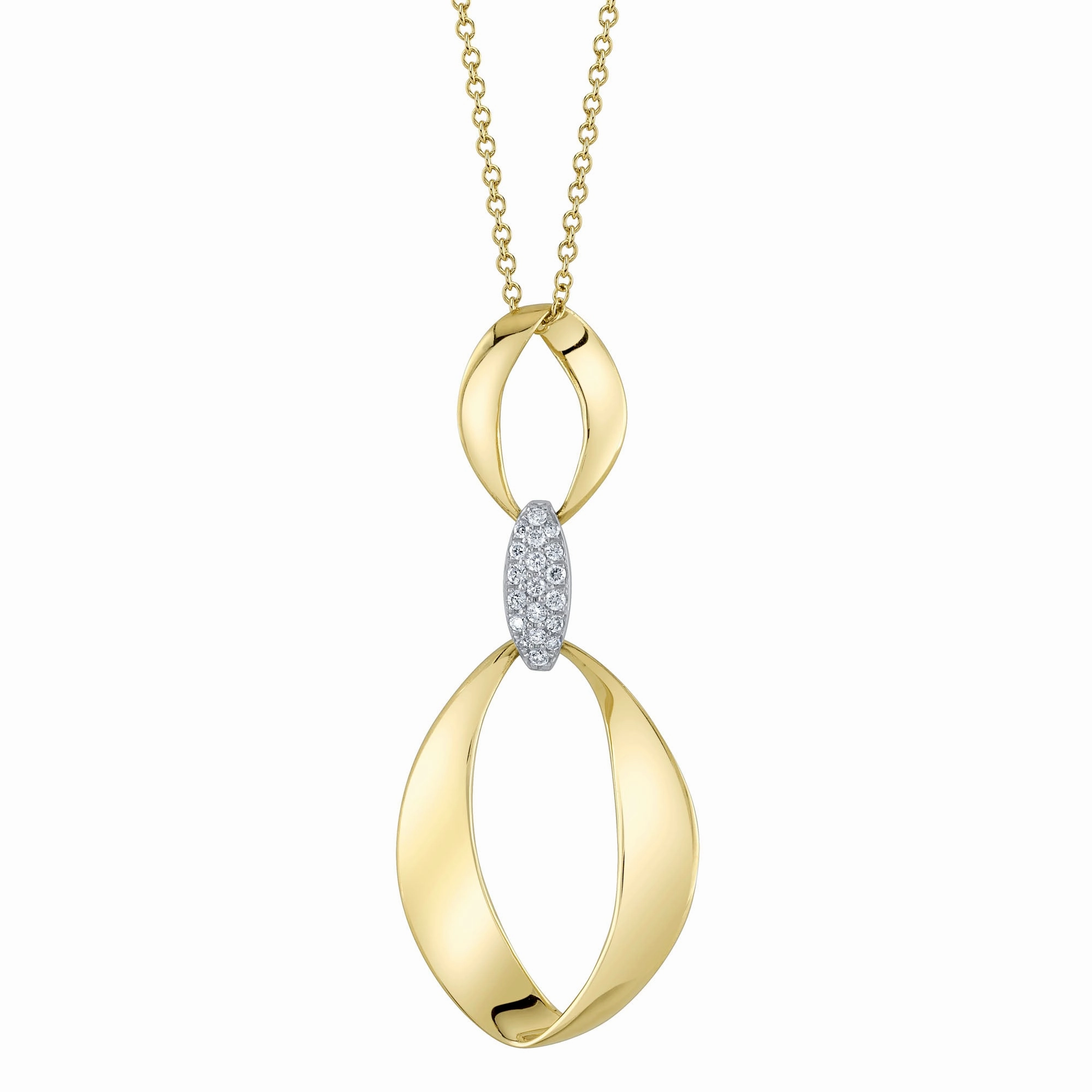 Shy Creation 0.10Ct Diamond Mobius Necklace SC22008996