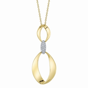 Shy Creation 0.10Ct Diamond Mobius Necklace SC22008996