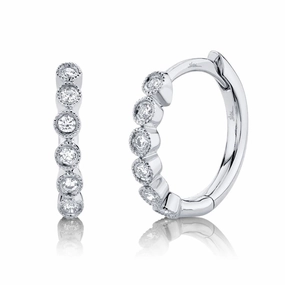 Shy Creation 0.11Ct Diamond Huggie Earring SC55006355