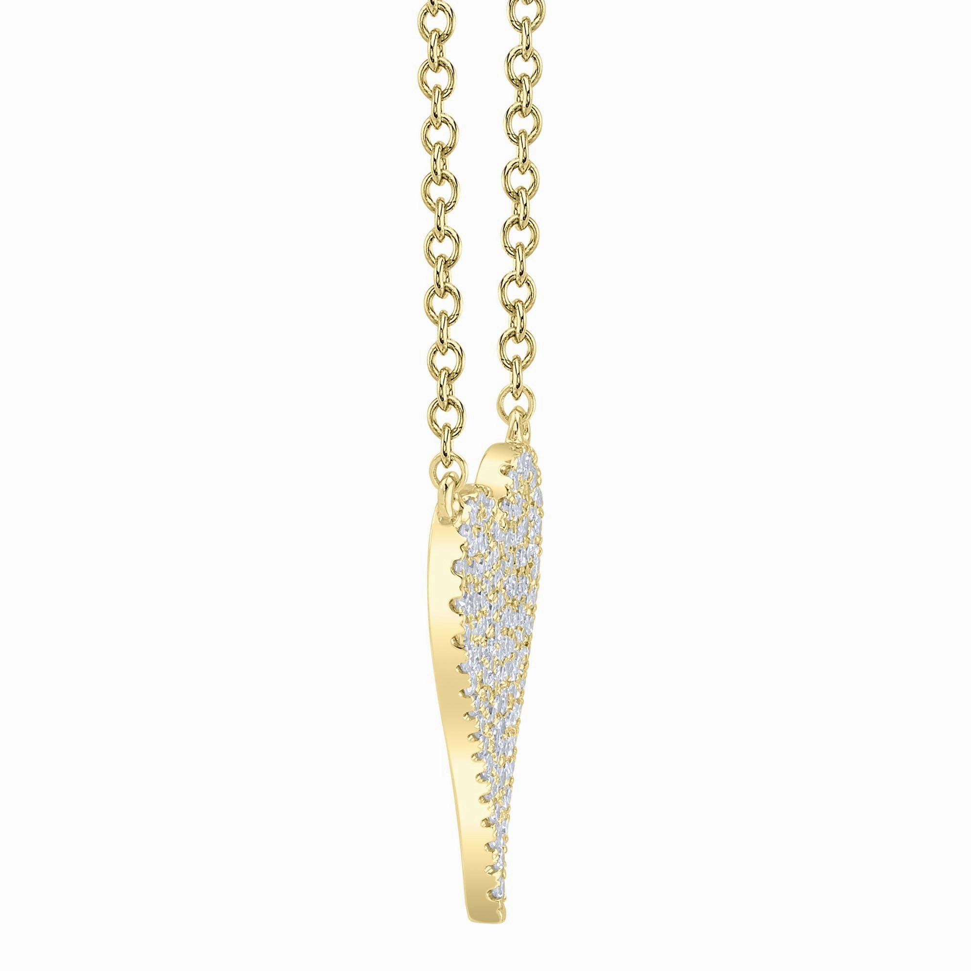 Shy Creation 0.11Ct Diamond Pave Heart Necklace SC55006926