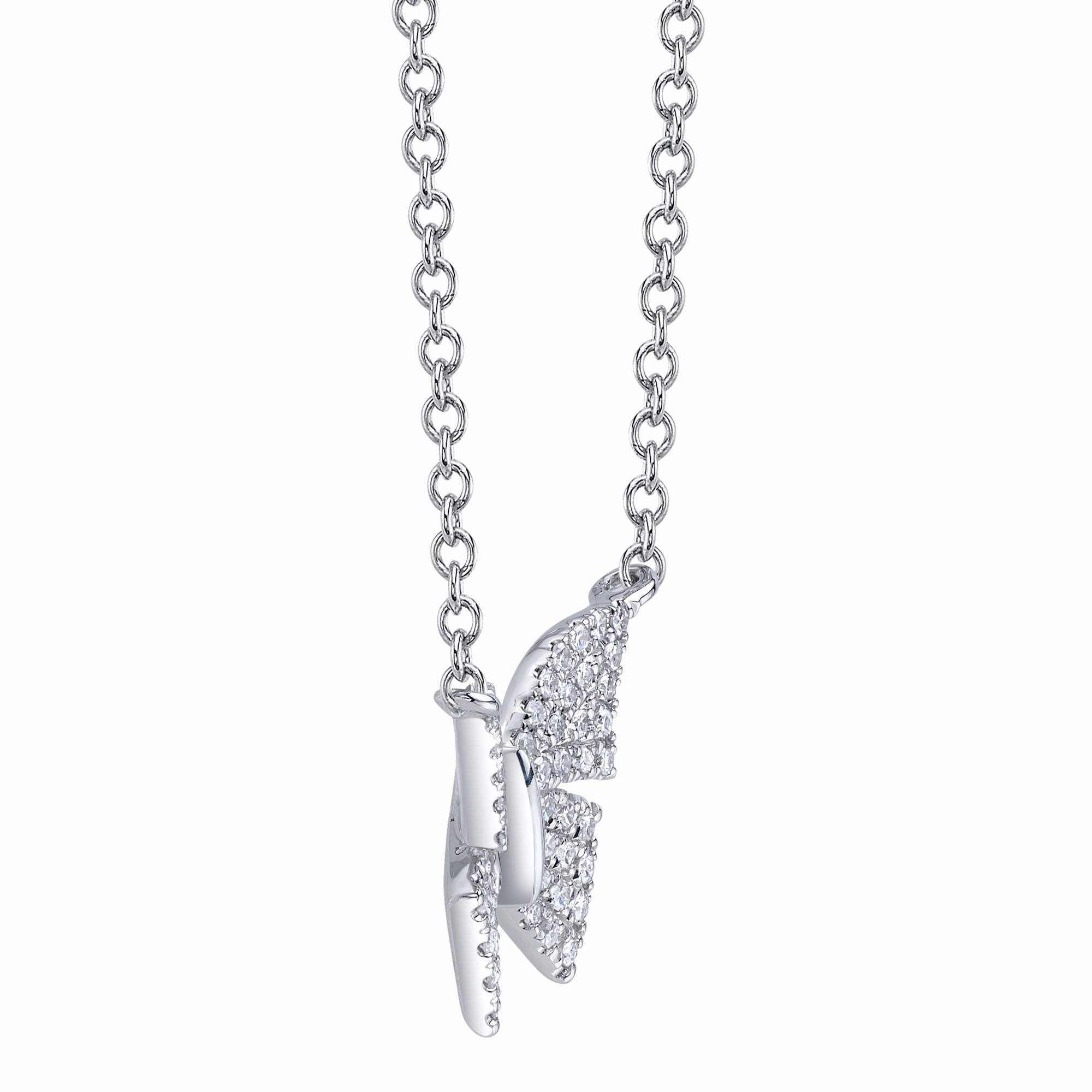 Shy Creation 0.15Ct Diamond Butterfly Necklace SC55024049