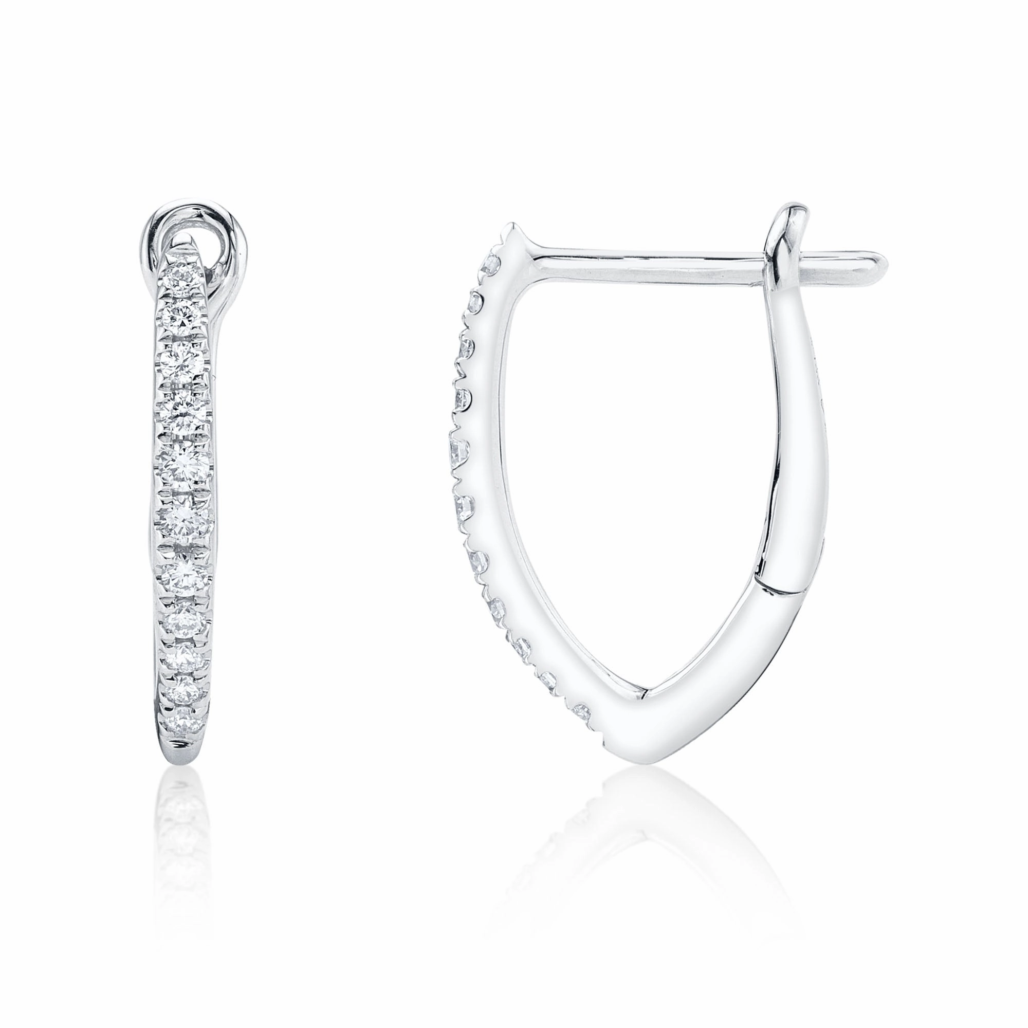 Shy Creation 0.15Ct Diamond Hoop Earring SC22005490