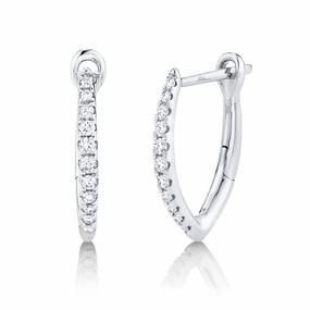 Shy Creation 0.15Ct Diamond Hoop Earring SC22005490