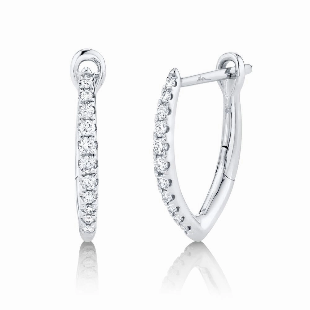 Shy Creation 0.15Ct Diamond Hoop Earring SC22005490