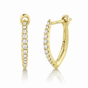 Shy Creation 0.15Ct Diamond Hoop Earring SC22005491