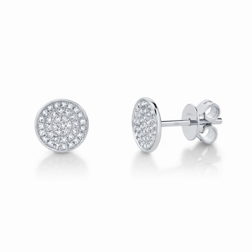 Shy Creation 0.17Ct Diamond Pave Stud Earring SC55002269