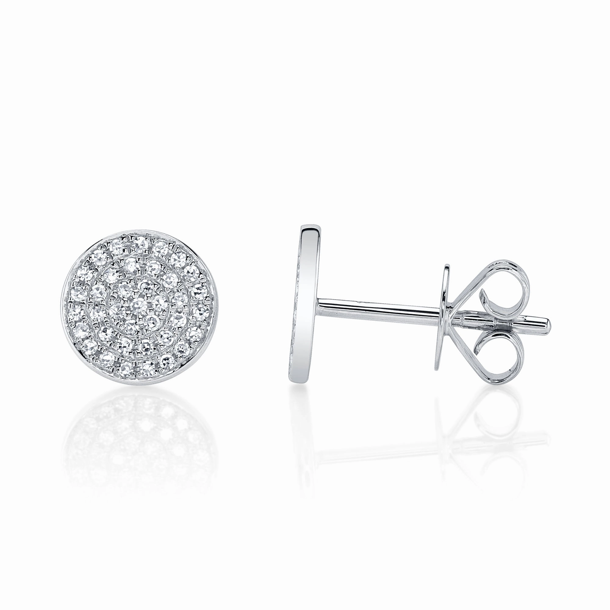 Shy Creation 0.17Ct Diamond Pave Stud Earring SC55002269