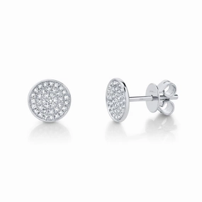 Shy Creation 0.17Ct Diamond Pave Stud Earring SC55002269