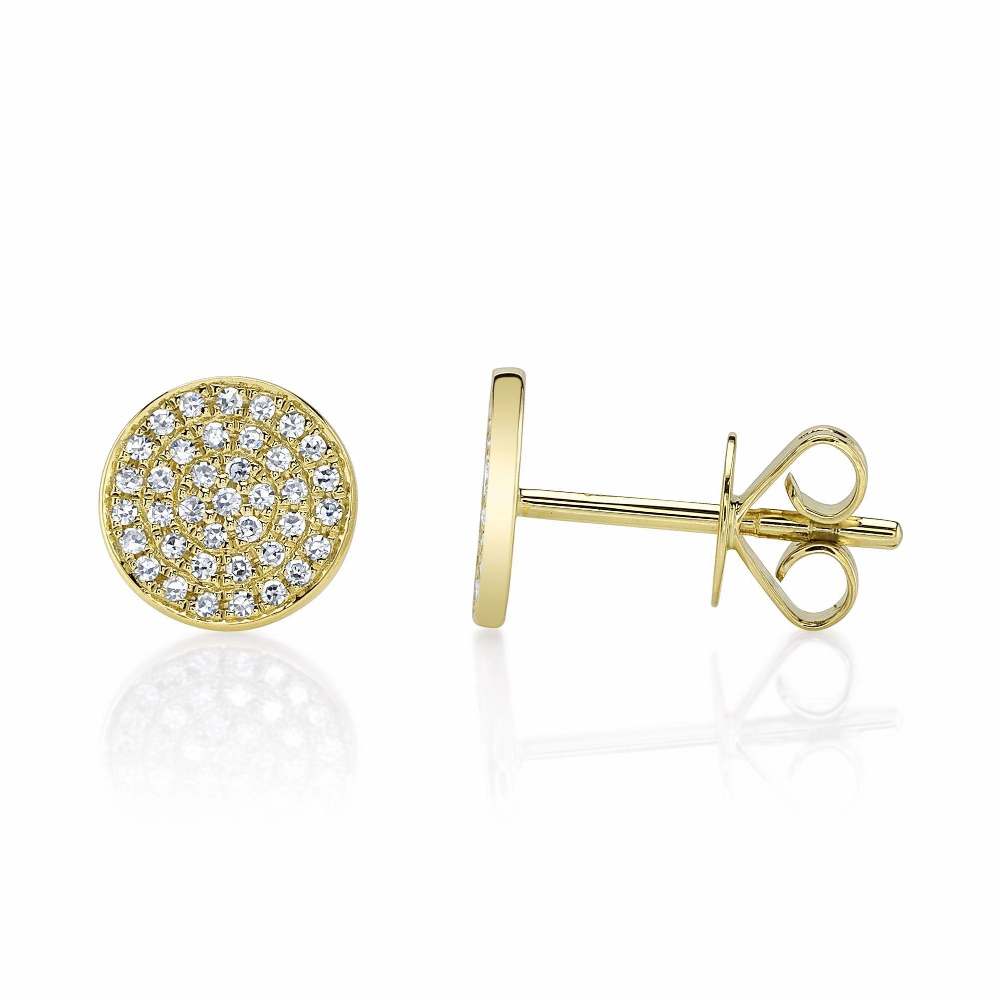 Shy Creation 0.17Ct Diamond Pave Stud Earring SC55002270