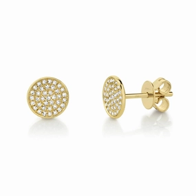 Shy Creation 0.17Ct Diamond Pave Stud Earring SC55002270