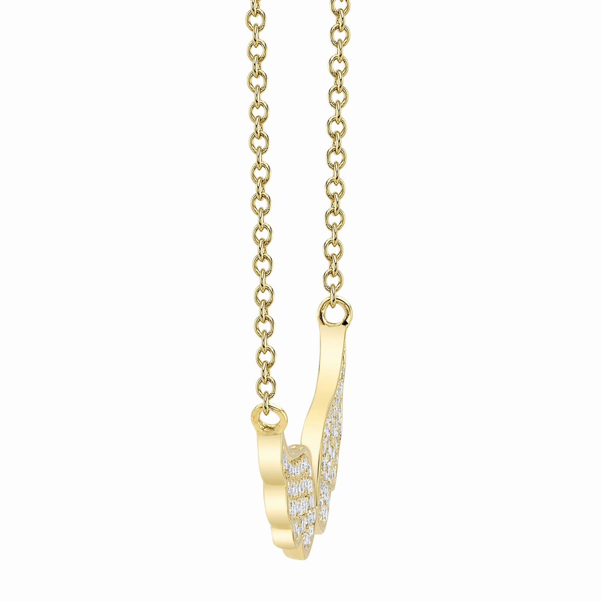 Shy Creation 0.18Ct Diamond Angel Wings Necklace SC36213135V2