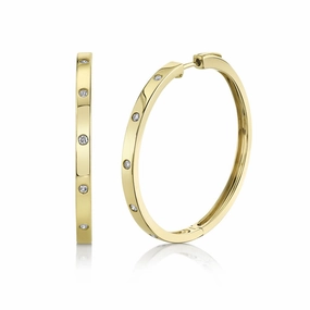 Shy Creation 0.19Ct Diamond Hoop Earring SC55020223
