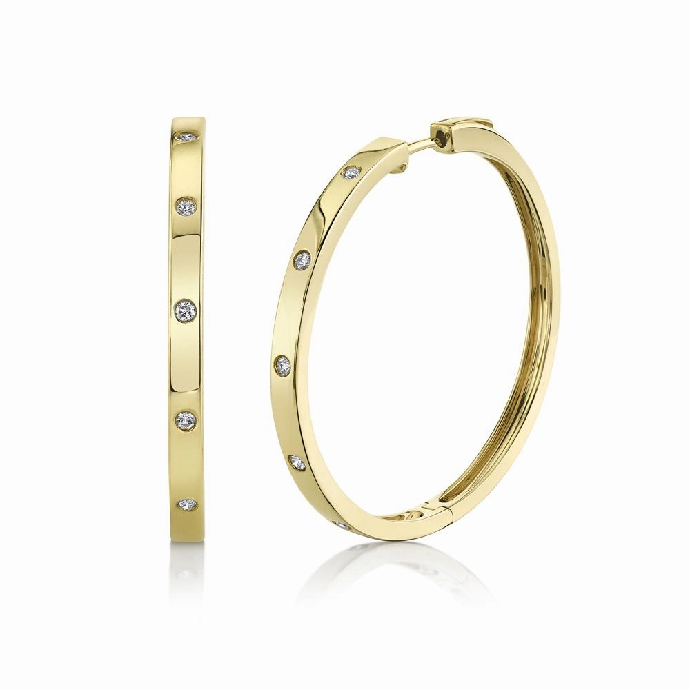 Shy Creation 0.19Ct Diamond Hoop Earring SC55020223