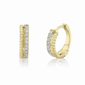 Shy Creation 0.19Ct Diamond Huggie Earring SC55021775