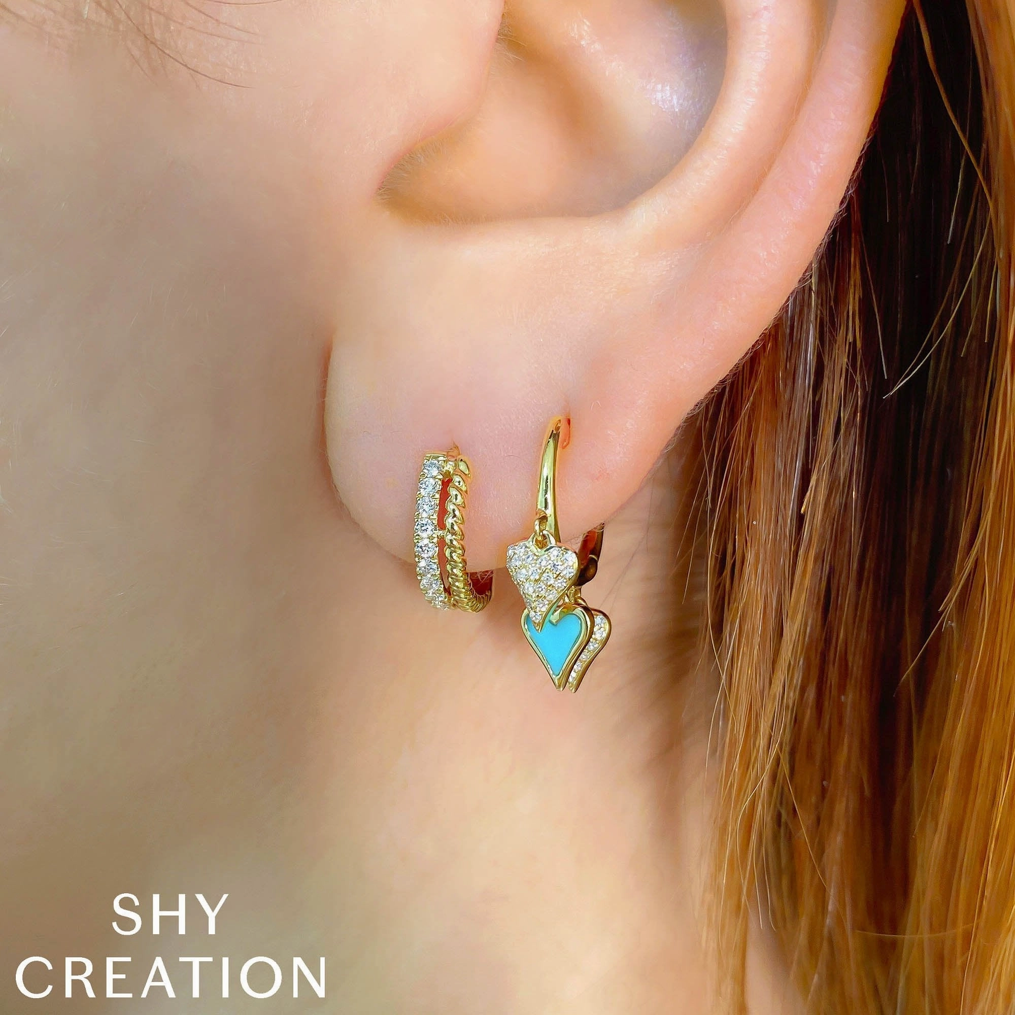 Shy Creation 0.19Ct Diamond Huggie Earring SC55021775