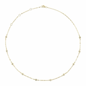 Shy Creation 0.20Ct 18" Diamonds By The Yard Sparkle Chain Necklace SC55025783