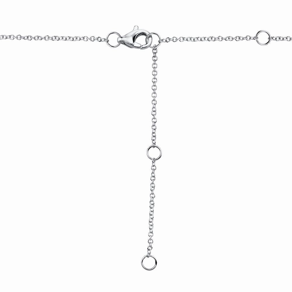 Shy Creation 0.20Ct-Ctr(Round) 0.05Ct-Side Diamond Necklace SC55005792
