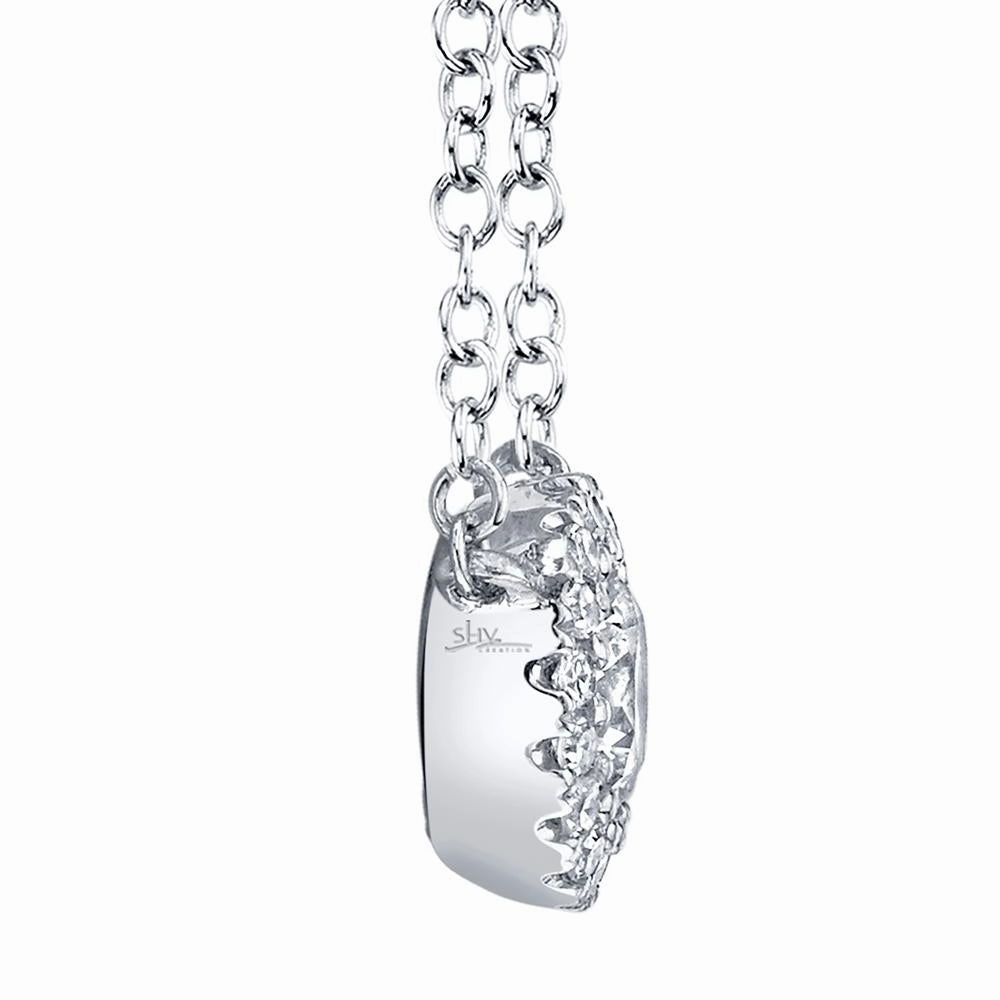 Shy Creation 0.20Ct-Ctr(Round) 0.05Ct-Side Diamond Necklace SC55005792