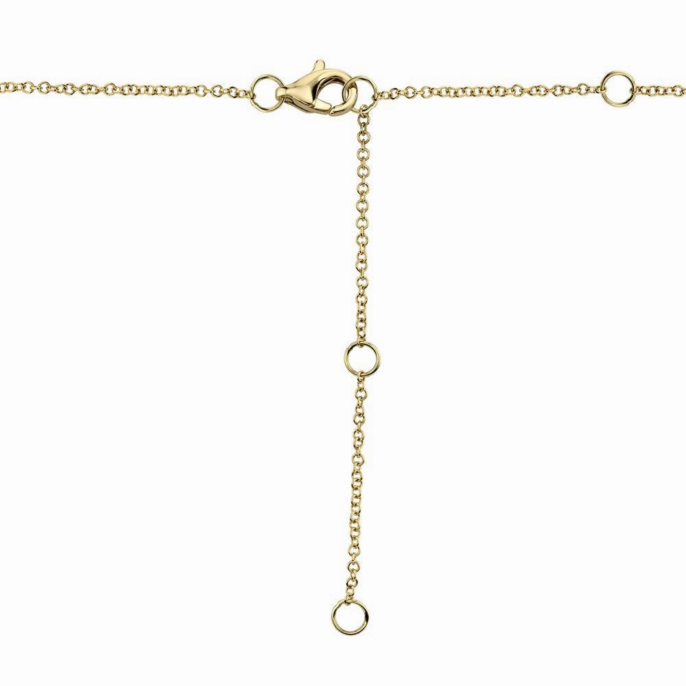 Shy Creation 0.20Ct-Ctr(Round) 0.05Ct-Side Diamond Necklace SC55005793