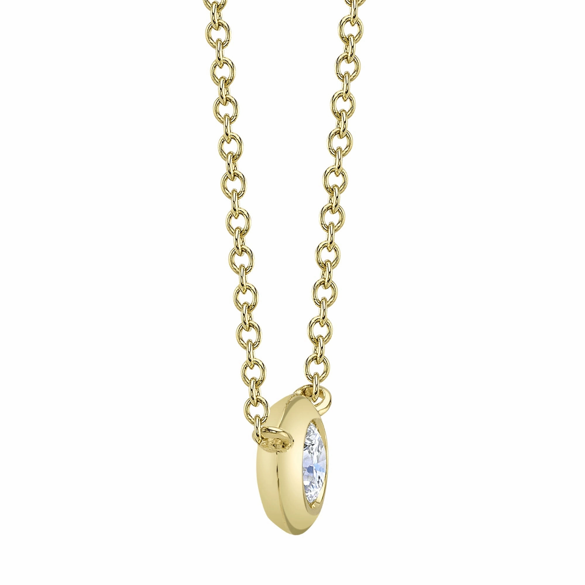 Shy Creation 0.20Ct Diamond Bezel Necklace SC55012541