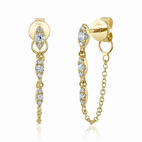 Shy Creation 0.20Ct Diamond Chain Earring SC55025735